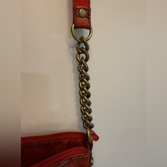 Fossil Red Leather Crossbody Bag - Picture 5 of 13